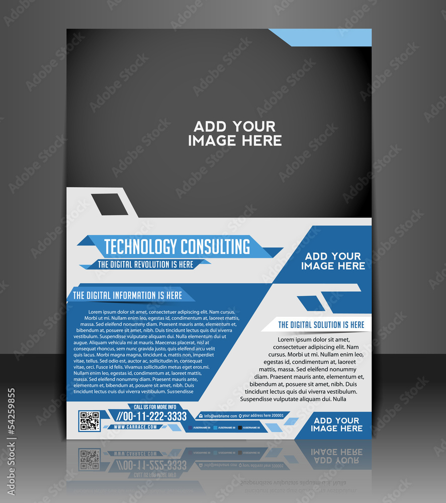 Naklejka premium Vector business brochure, easy editable