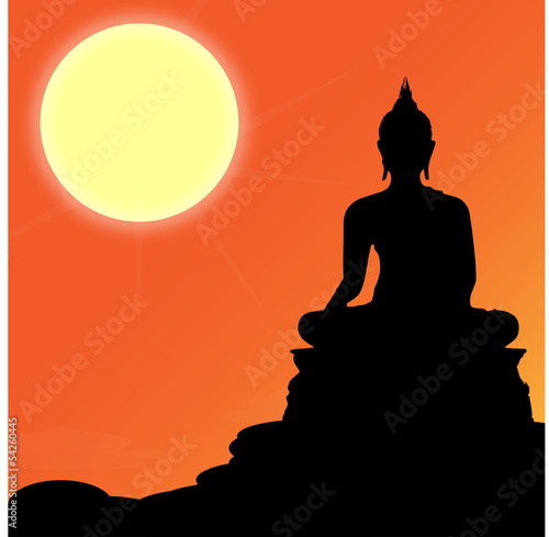Buddha sit statue sunshine © thefrob