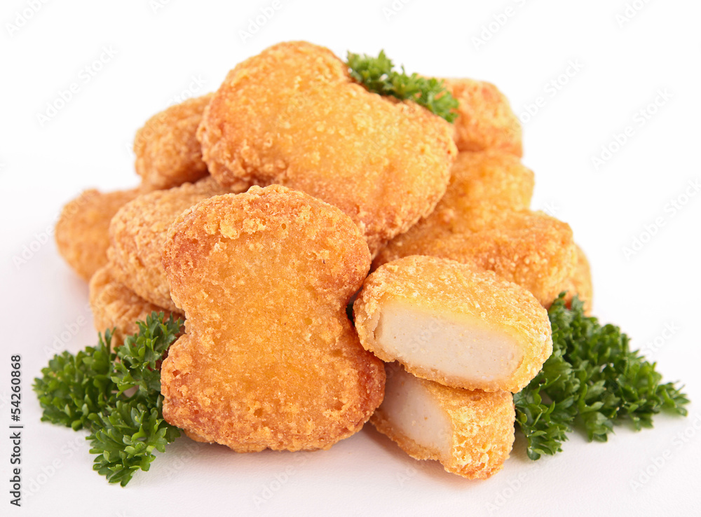 isolated chicken nugget isolated chicken nugget