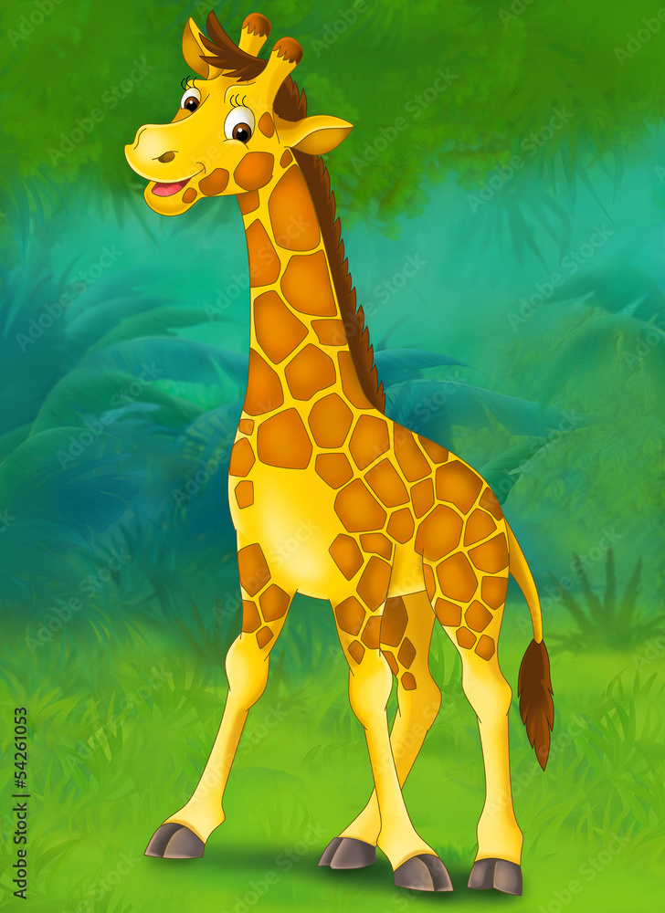 Fototapeta premium Safari kreskówek - ilustracja dla dzieci
