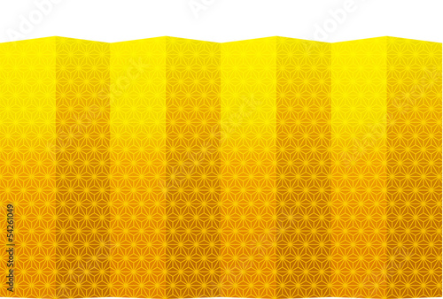 屏風　金　文様