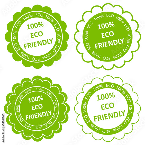 Eco friendly vector stamp or label ecology background