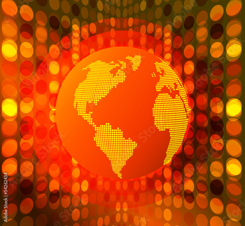 Global warming hot globe concept vector abstract background