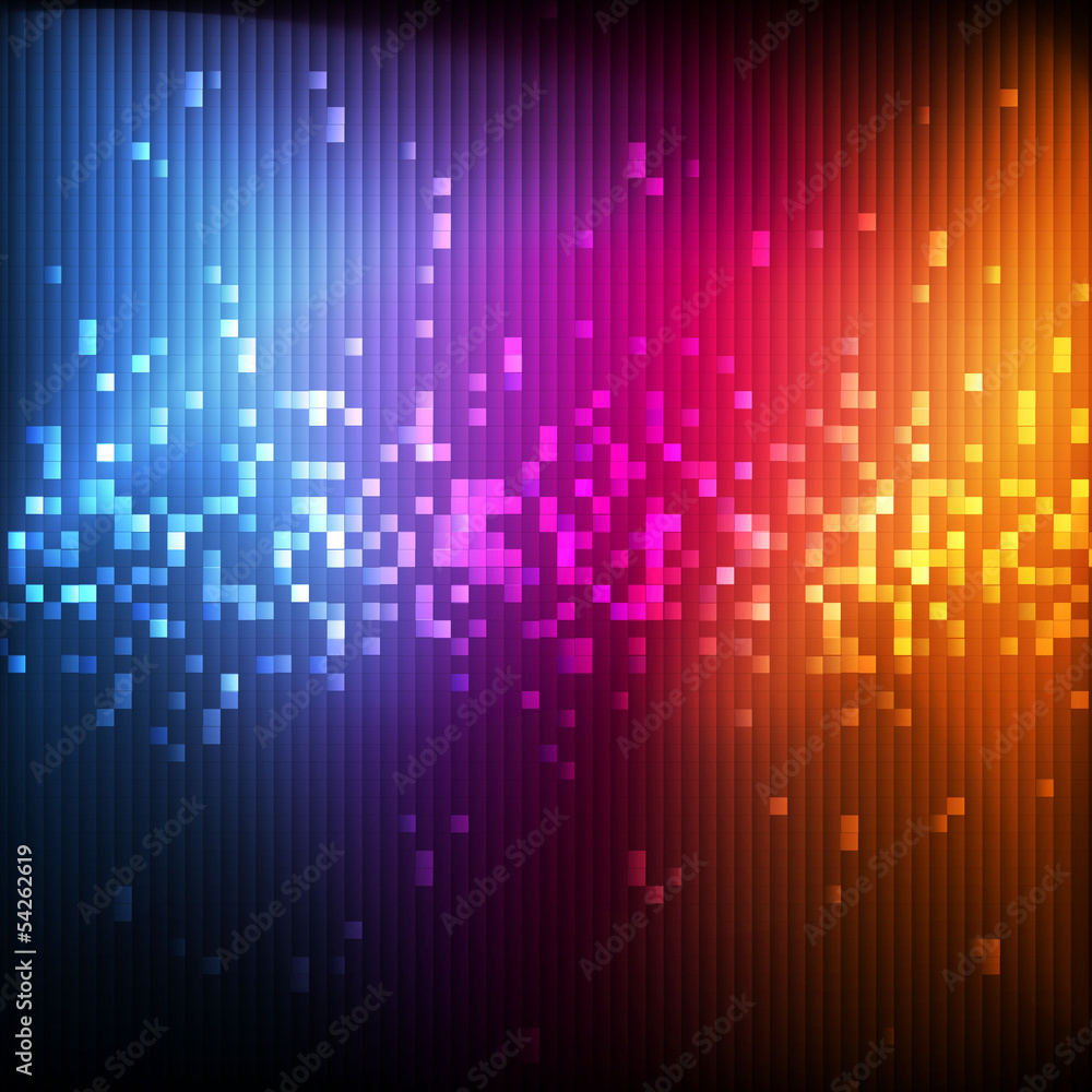 Neon abstract mosaic background vector template