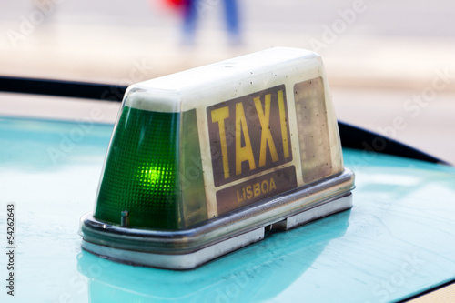 Lisbon taxi sign