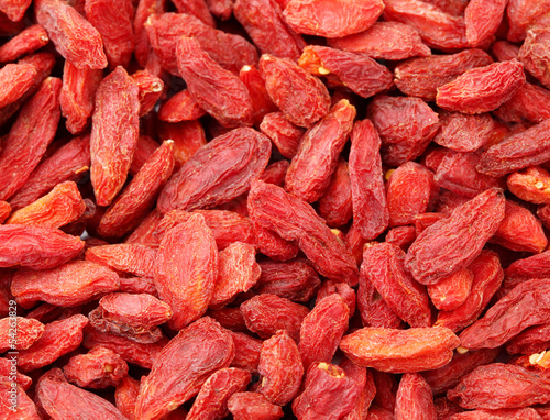 Dried wolfberry fruit background