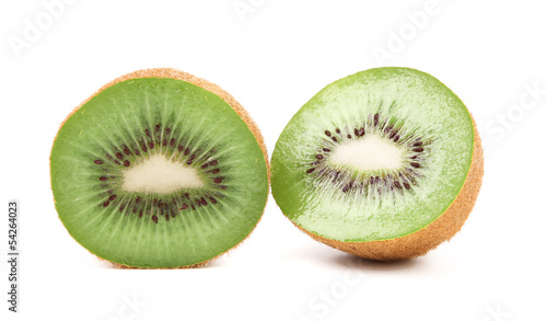 Two slices kiwi fruits. Close-up.
