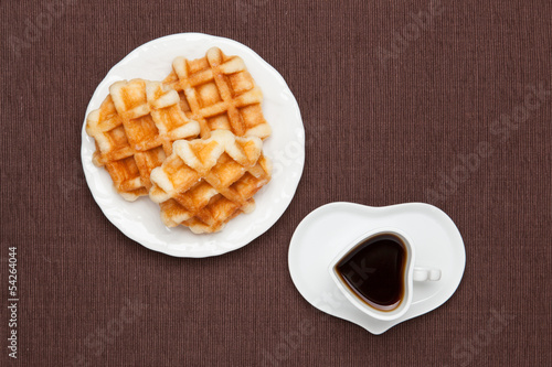 coffee and waffles