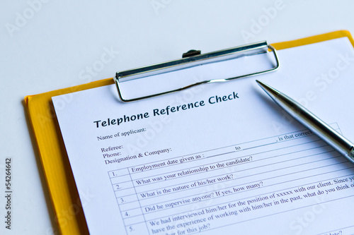 Obraz na plátne Employee Reference Check Form