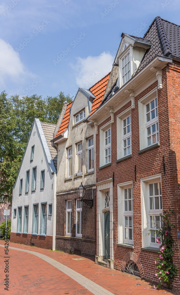 Old houses in the center of Leer, Germany