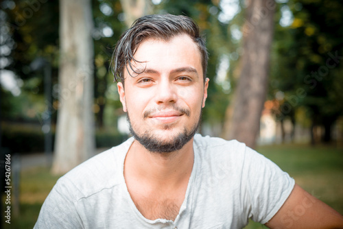 close up portrait of youg stylish man