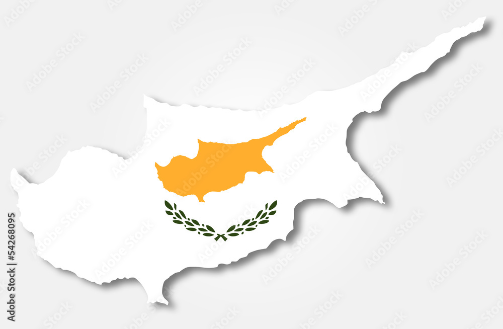 Carte / drapeau de Chypre