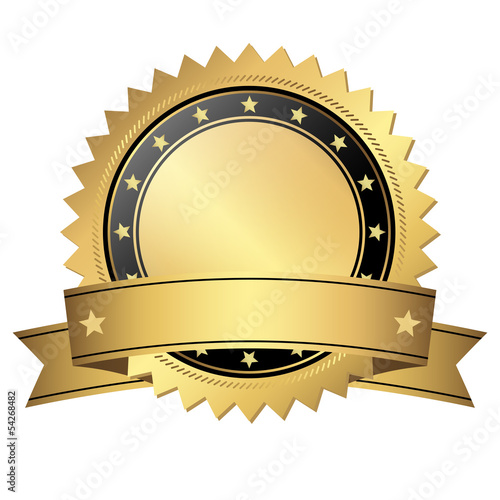 Vorlage Button mit Banner Gold