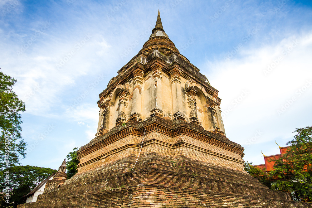 Pagoda wat jed-yod chiangmai Thailand