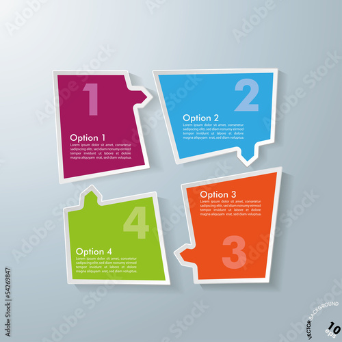 Colorful Abstract Connections Hexagons Infographic 6 Options