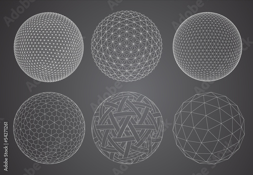 Wireframe spheres 