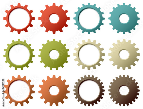 Gears Retro Colour