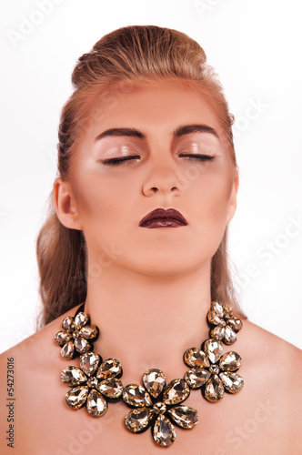 woman on isolated background