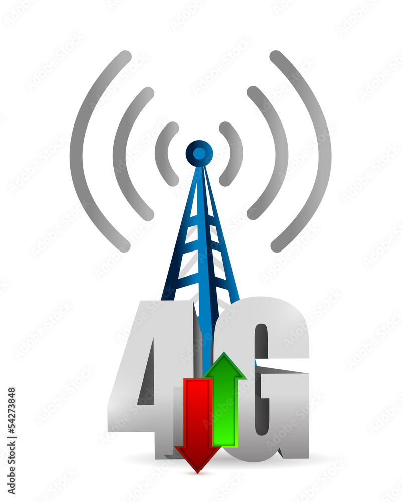 4g tower connection illustration design 4g tower connection illustration design