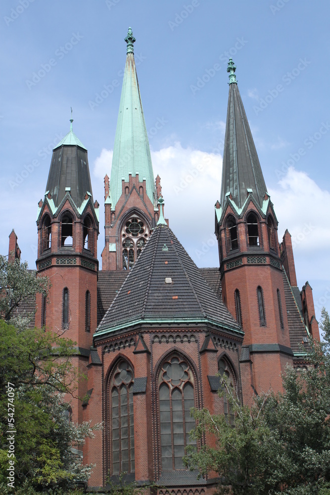 Fototapeta premium Apostel-Paulus-Kirche in Berlin-Schöneberg