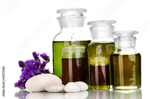 Medicine bottles isolated on white