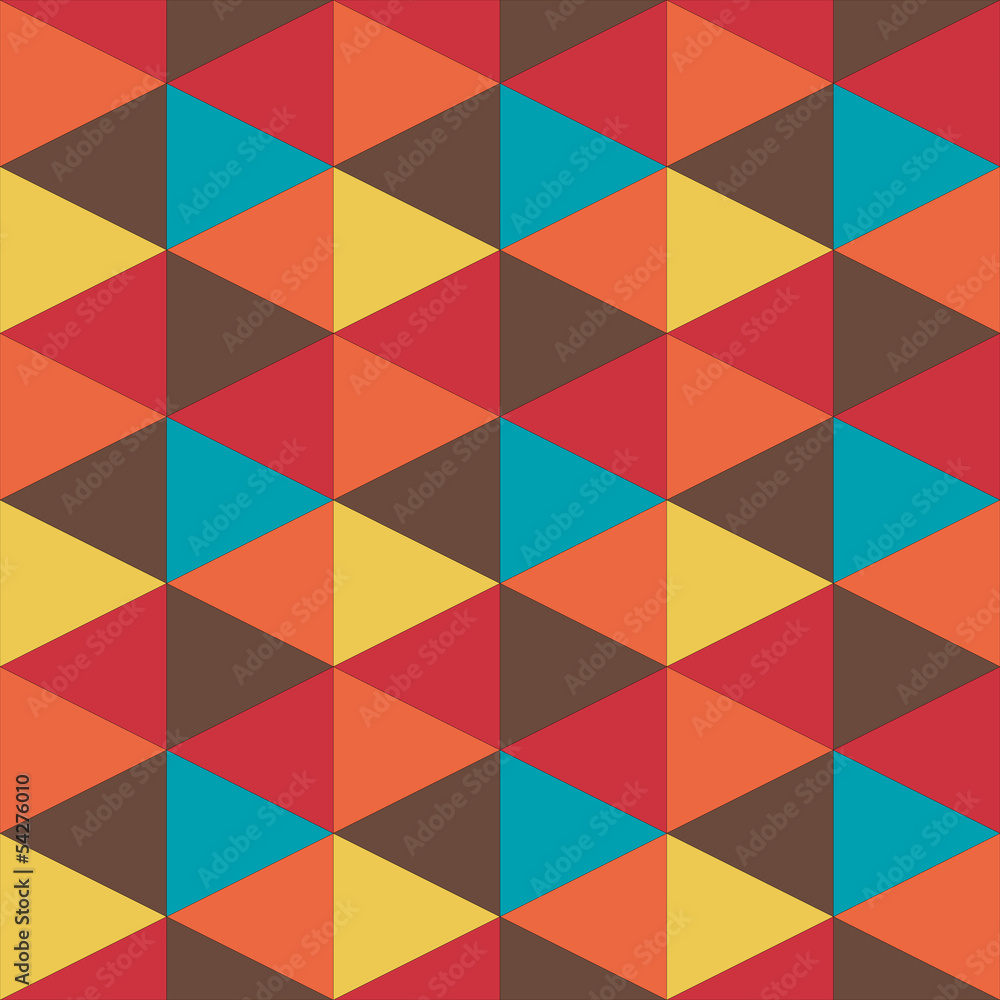 abstract retro geometric seamless pattern