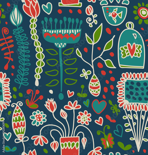 Fantasy gorgeous seamless pattern
