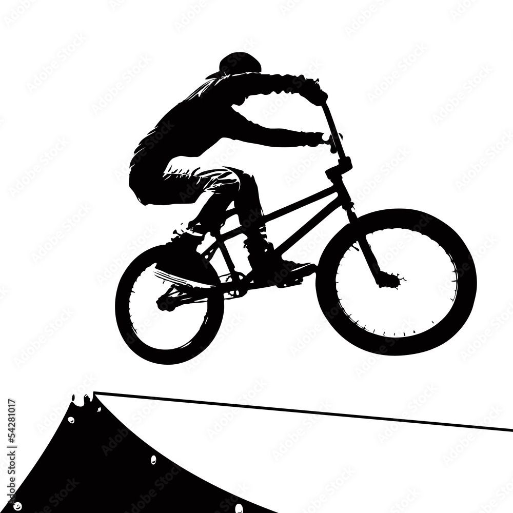 Fototapeta premium Extreme Biker Silhouette