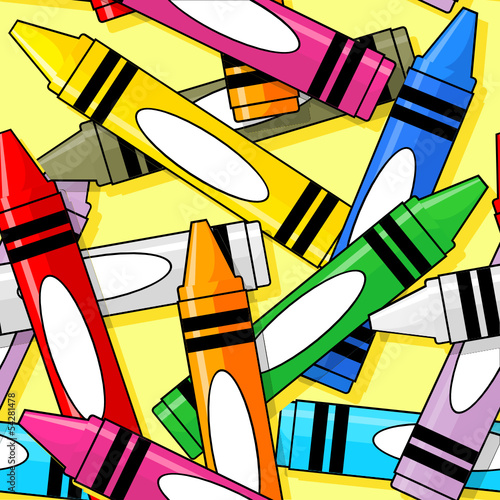 crayons seamless pattern background