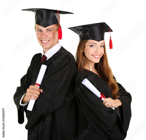 Two happy graduating studen...