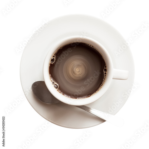 cup of coffee on white background