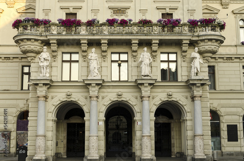 Old European building entrance