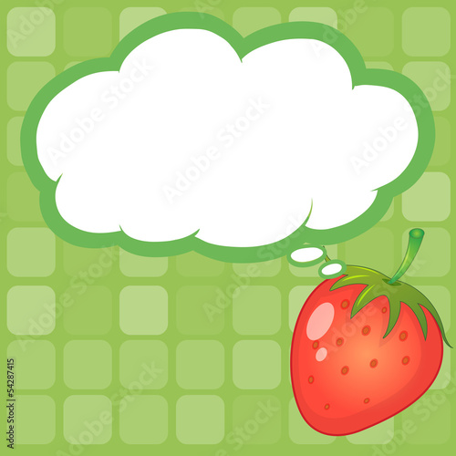 A strawberry with an empty callout