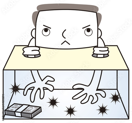 お金を探すビジネスマン