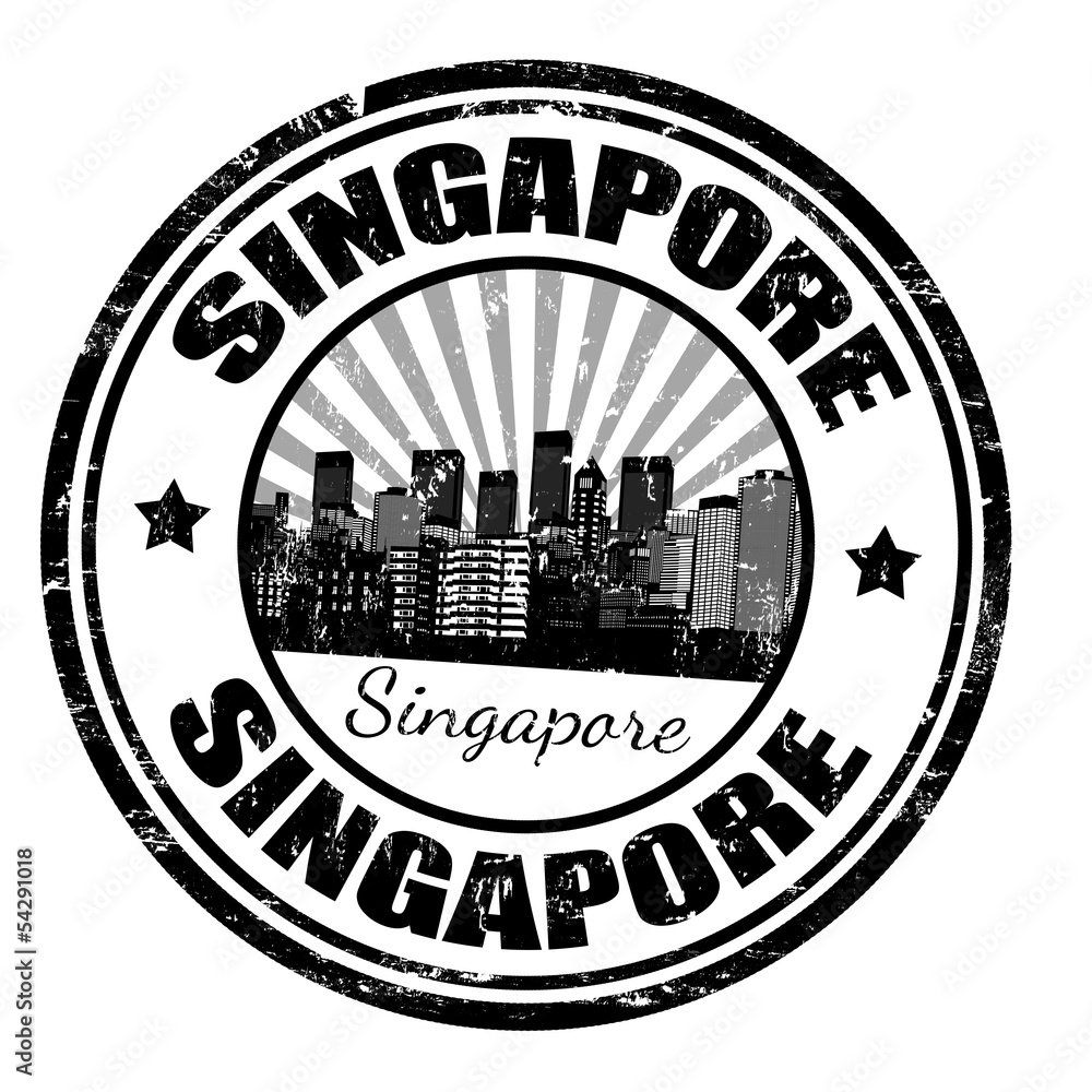 Naklejka premium Singapore stamp