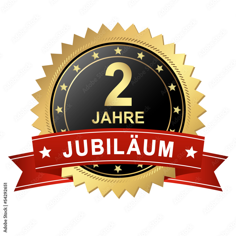 Button mit Banner - Jubiläum 2 Jahre Button mit Banner - Jubiläum 2 Jahre