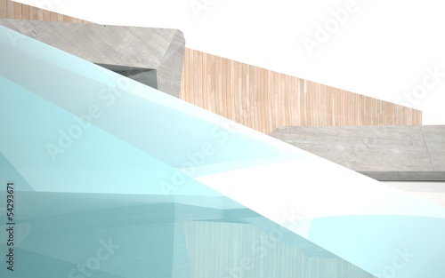 abstract background made       of concrete  glass and wood