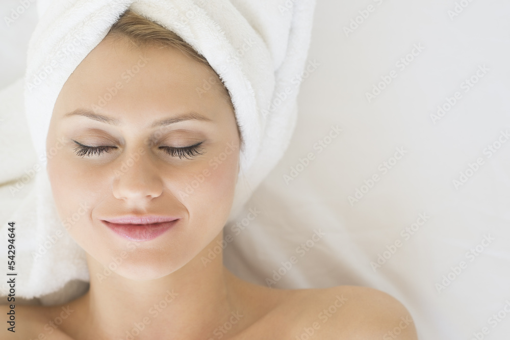 Attractive Woman Relaxing In Beauty Spa Attractive Woman Relaxing In Beauty Spa