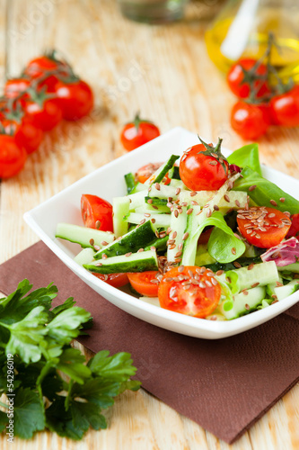 vegetable salad with fresh tomatoes