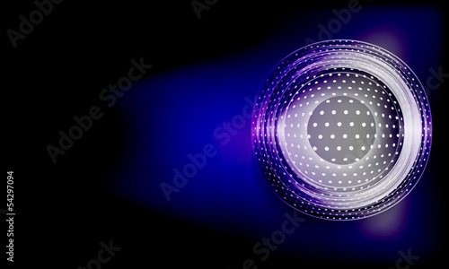 dark abstract background with circular object