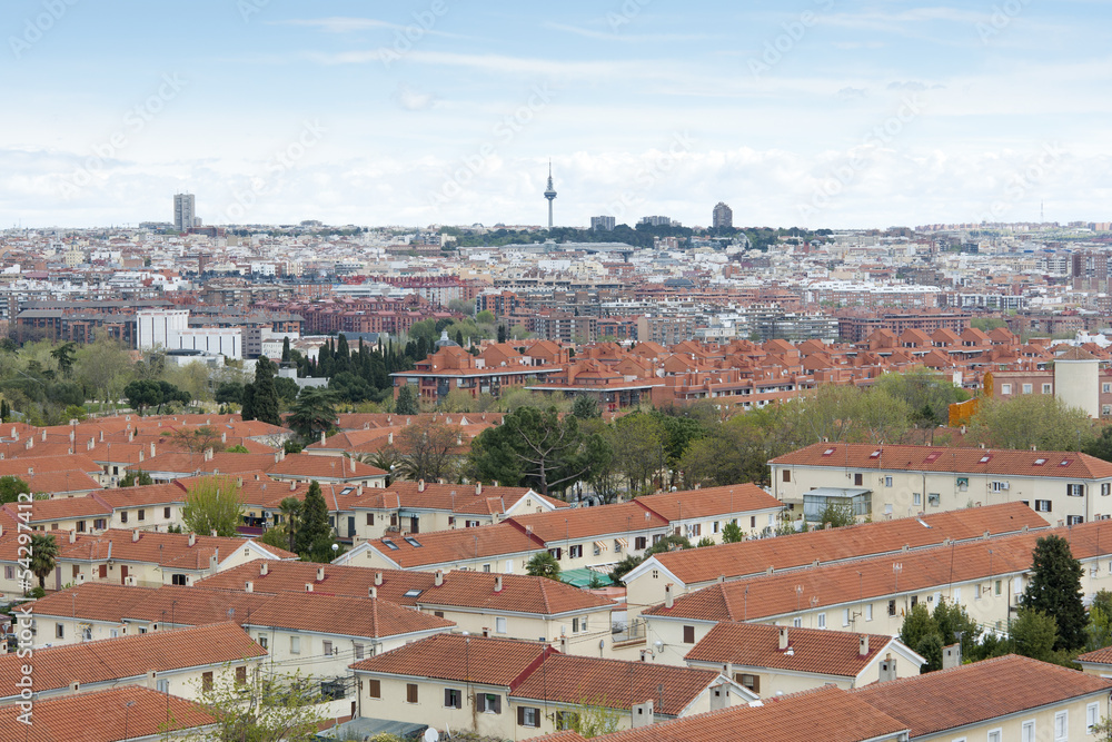 Fototapeta premium Views of Madrid City from Carabanchel district