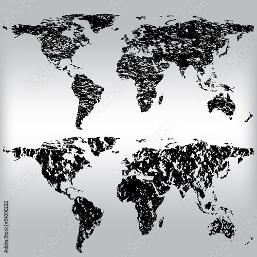 abstract world maps