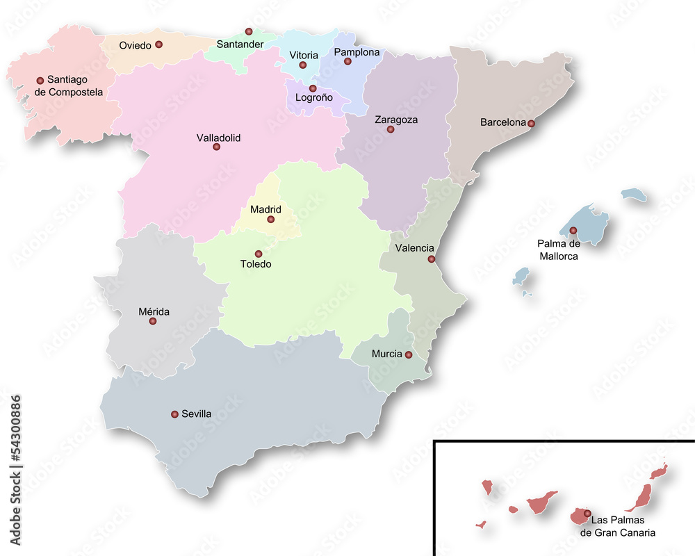 Carte d'Espagne
