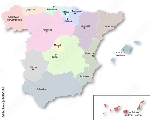 Carte d Espagne