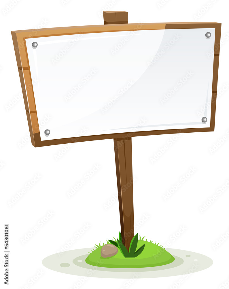 Fototapeta premium Spring Or Summer Rural Wood Sign