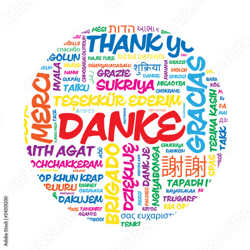 "DANKE" Schlagwortwolke (Vielen Dank Karte Bild Sehr Schön)