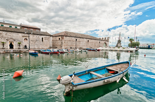 harbor of Lazise on eastern shore of Lake Garda