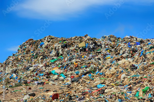 huge mountain of trash