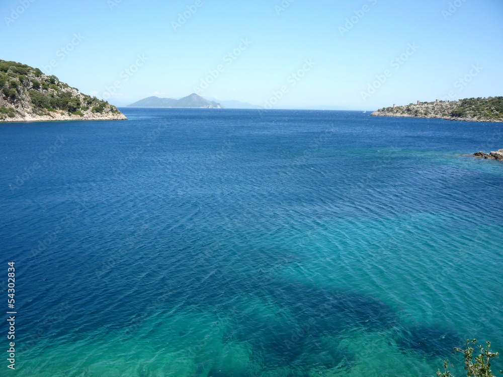 Greek Islands and blue Seaand sky