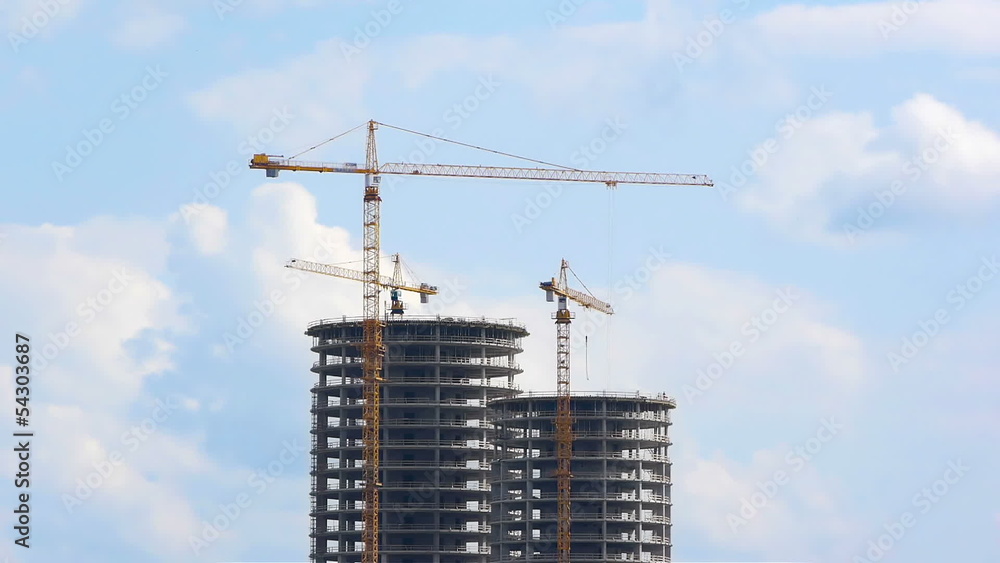 HD - Building skyscrapers. Time Lapse HD - Building skyscrapers. Time Lapse